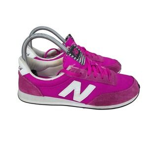 New Balance 410 Sneakers Women 7 Magenta Pink Suede Barbiecore Sporty WL410VIA